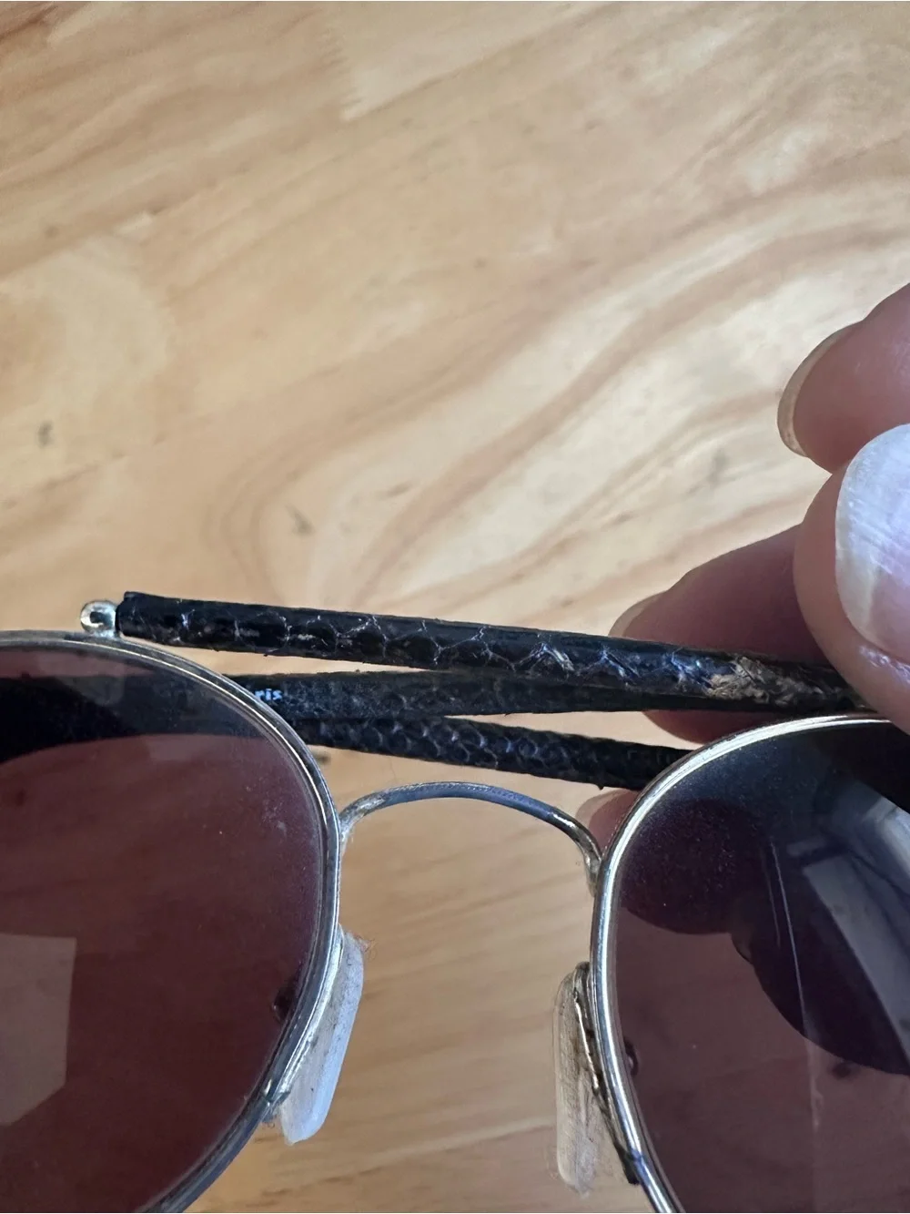 Vintage snakeskin covered prescription sunglasses